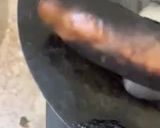 A picture of step 2 of Street style shakerkandi (roasted sweet potato on Tawa).