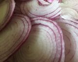A picture of step 1 of Vegan French Onion Soup 🌱(& vegan garlic bread 🥖).