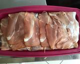 Une image de l'étape 5 de « Gâteau » salé façon cake au jambon cru légumes grillés et fromage.