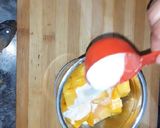 A picture of step 3 of Eggless Mango cake.