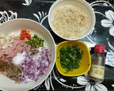 A picture of step 1 of Thai Chicken Meatballs.