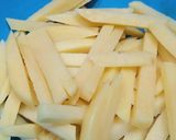 A picture of step 3 of Chessy pizza fries.