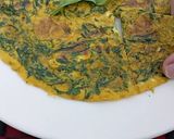 A picture of step 7 of Spinach Omelette 💚🥬🍕.