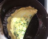 A picture of step 5 of La-di-da duck egg & wild garlic omelette.