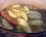 A picture of step 5 of Chinese Cabbage Stew with Potatoes, Carrots, Onions, Sausage, and Bacon.