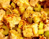 A picture of step 1 of Deviled Chicken Salad.