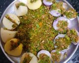 A picture of step 3 of Kathiyawadi Kanda - Batata Nu Sambhariyu Shaak.