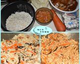 A picture of step 1 of Lazy Day Fresh Mushroom Cabbage Chicken Rice.