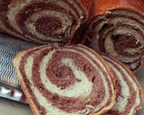 Retro kakaós kalács / Csíkos kalács recept fázis 8 fotója
