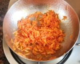 A picture of step 2 of Gajar halwa.