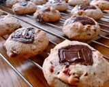 Hình bước làm 5 của món 💚 Cookies Hồ Đào (Pecan) & Sô Cô La Tan Chảy