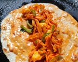 A picture of step 4 of Tandoori roti wrap.