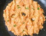 A picture of step 4 of Cabbage soya chunks thalipith (High protein, nutritious).