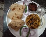 रोटी और आलू की भुजिया (roti aur aaloo ki bhujiya recipe in Hindi) रेसिपी चरण 7 फोटो