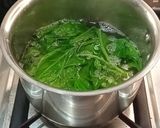 A picture of step 2 of Kala chana palak -Semi dry masala sabji.