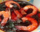 Hình bước làm 3 của món Canh rau dền đỏ nấu tôm