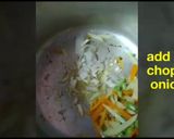A picture of step 3 of Fried rice with spinach and pineapple.