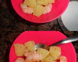 Foto del paso 3 de la receta: Lubina rellena de langostinos y piña