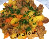صورة لخطوة 8 من وصفة خضار مع قطع لحم 🍖🥩🍗 لذيذة جدا