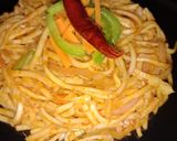 A picture of step 5 of Hakka Noodles.