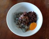 Hình bước làm 1 của món Mực nhồi tôm hấp & sốt Teriyaki