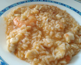 Foto del paso 9 de la receta: Arroz caldoso de rape y langostinos con crema de nécoras