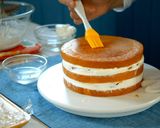 A picture of step 18 of Peach Decoration Cake (Chantilly Peche).