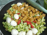 Oseng Buncis Tempe Telur Puyuh