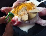 A picture of step 1 of Chicken biryani II.