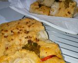A picture of step 4 of Focaccia bread recipe.