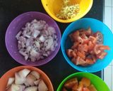 A picture of step 2 of Paneer do pyaza.