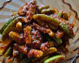 A picture of step 3 of Tendli pickle (ivy gourd).