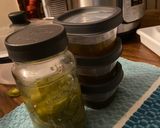 A picture of step 5 of Quick pickled jalapeño rings - i hear this are great on nachos.