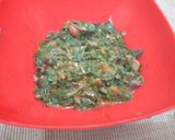 A picture of step 5 of Creamed Spinach#VeganContest.