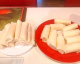 รูปขั้นตอนการทำที่ 1 ของ ปอเปี๊ยะแฮมชีส (Ham and cheese spring rolls)