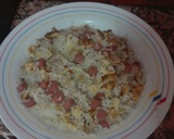 Foto del paso 2 de la receta: Nuggets de pollo con arroz a las tres delicias (salchichas, nuggets y tortilla)