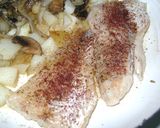 Foto del paso 4 de la receta: Pescado en sartén con papas y hongos