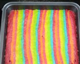 A picture of step 3 of Rainbow hidden heart 💓 cake 🍰.