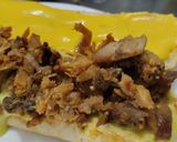 Foto del paso 3 de la receta: Sánduche🥯de pollo🍗y jamón🥓hawaiano🍍con queso🧀🥯🥪..