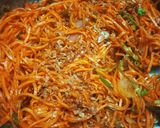 A picture of step 3 of Burnt ChIlli Garlic Schezwan Noodles.