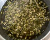 A picture of step 1 of Masala Moong in cooker.
