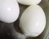 A picture of step 1 of Devil Egg one bite.