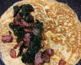 Foto del paso 3 de la receta: Omelette de espinacas y tocino