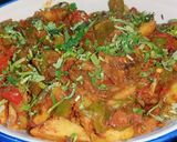A picture of step 4 of Fry potato capsicum vegetable.