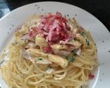 Foto del paso 4 de la receta: Pasta Carbonara de Pollo Fácil en Casa