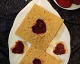 A picture of step 6 of Beet Heart Sandwiches.