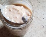 A picture of step 4 of Blueberry, Pomegranate, Peanut Butter & Plum Jam Overnight Oats.
