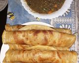 A picture of step 5 of Layered chapati with kamande (one tree.