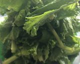A picture of step 1 of Mustard green dip.