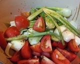 A picture of step 2 of Oven Roasted Tomato Garlic Saffron Soup.